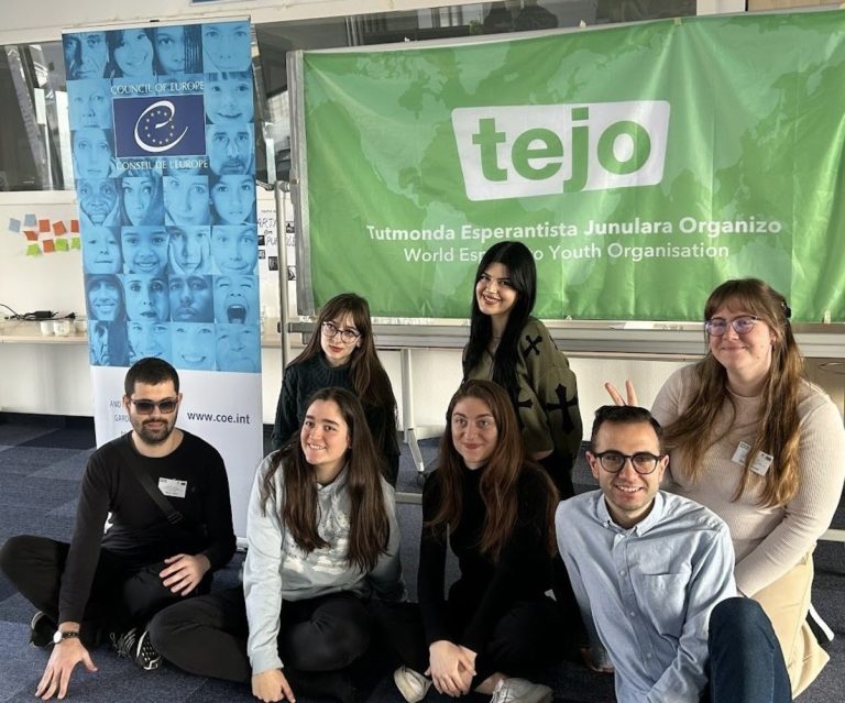 Kelkaj partoprenantoj de la TEJO-seminario en Budapeŝto, februaro 2025. Fotis: Pol Jimenez Isach.